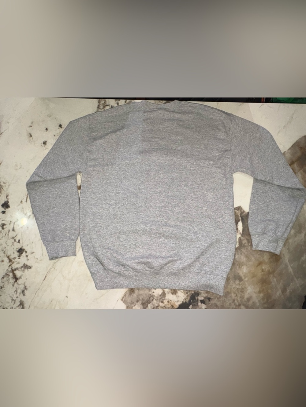 Gildan Gray Crewneck Sweatshirt with Navy & Yellow 'N' Graphic - Picture 13 of 13